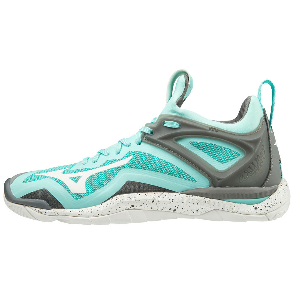 Womens Mizuno WAVE MIRAGE 3 Badminton Shoes Blue/White/Grey Philippines (JSUZBD198)